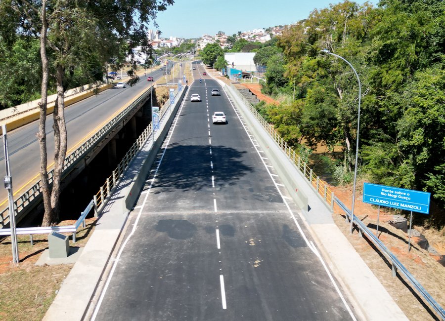 Nova ponte da Avenida Brasil traz mobilidade e mais fluidez ao trânsito de Mogi Guaçu
