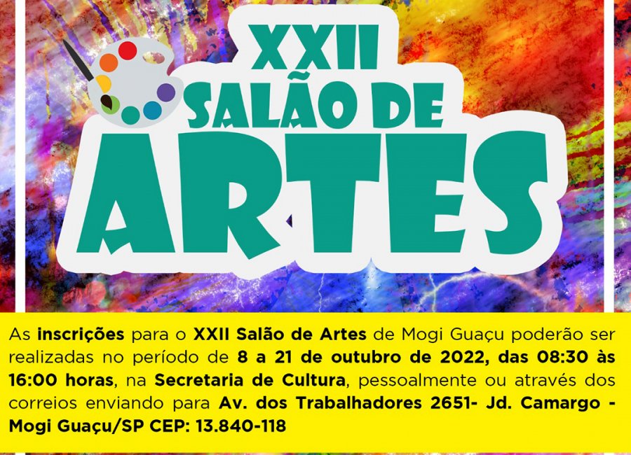XXII Salão de Artes de Mogi Guaçu está com inscrições abertas