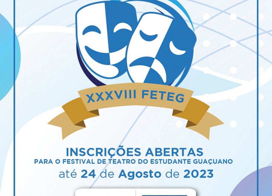 Cultura abre inscrições para o XXXVIII Festival de Teatro do Estudante Guaçuano