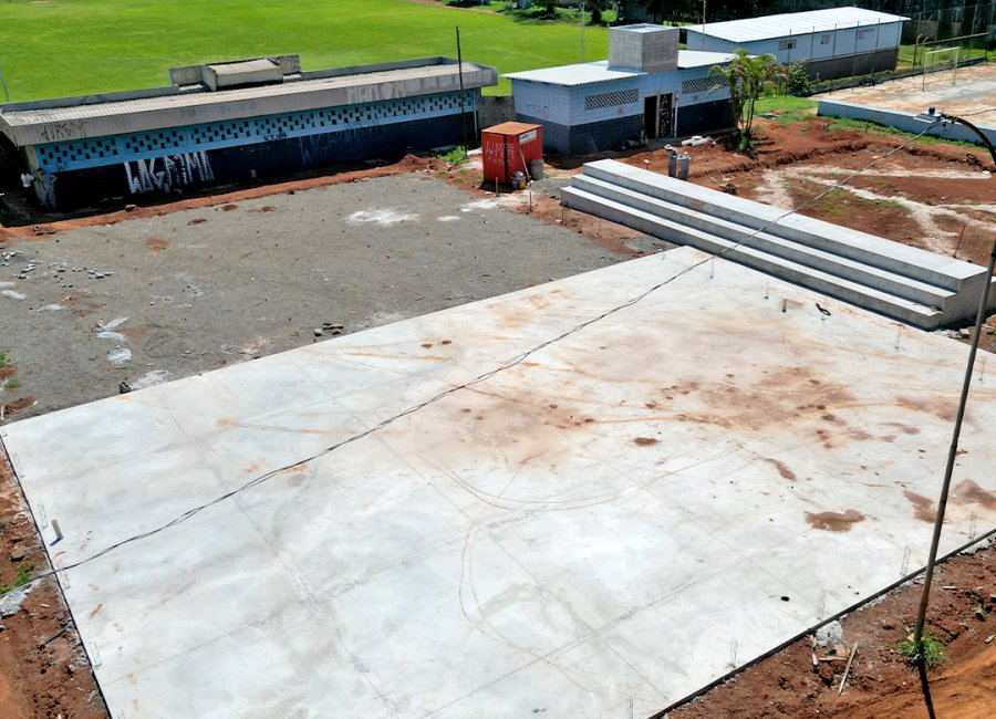 Iniciada a construção de quadra de areia do Centro Esportivo AICA 
