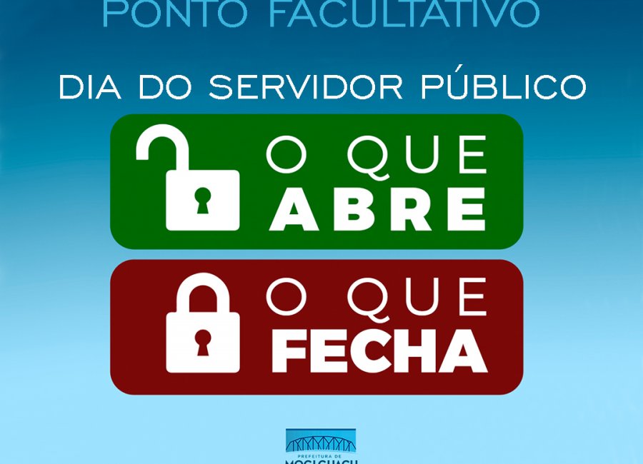 Ponto Facultativo do Dia do Servidor Público altera expediente na segunda-feira, dia 28 de outubro 