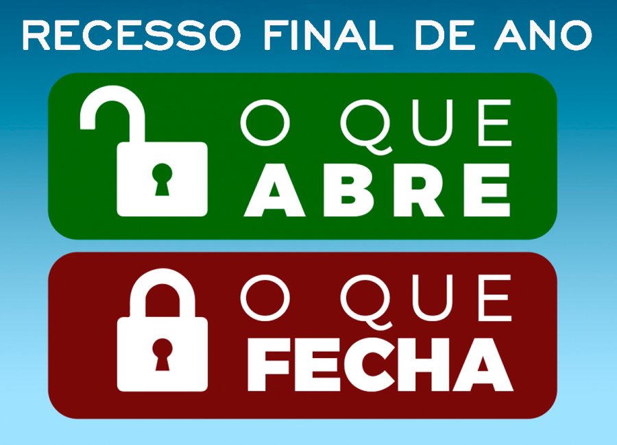 Feriado do Natal e de Ano Novo: confira o que abre e fecha 