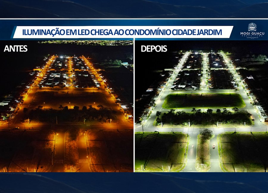 Mogi Guaçu alcança 60% de iluminação por LED em diversos bairros da cidade