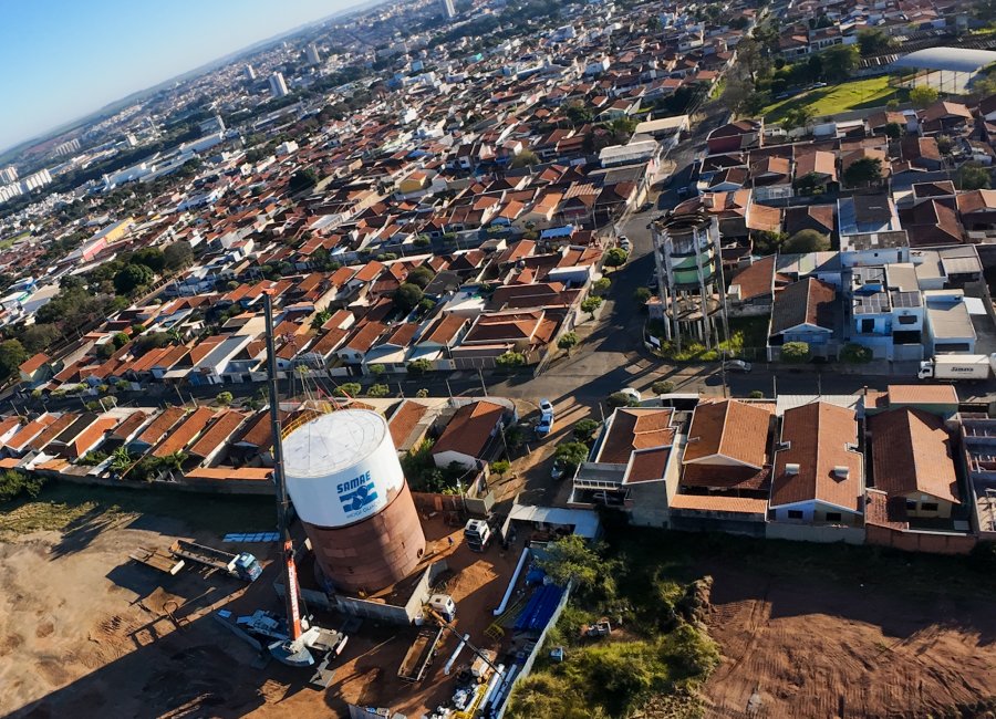 Novo reservatório do Jardim Itacolomy entra na fase final de construção
