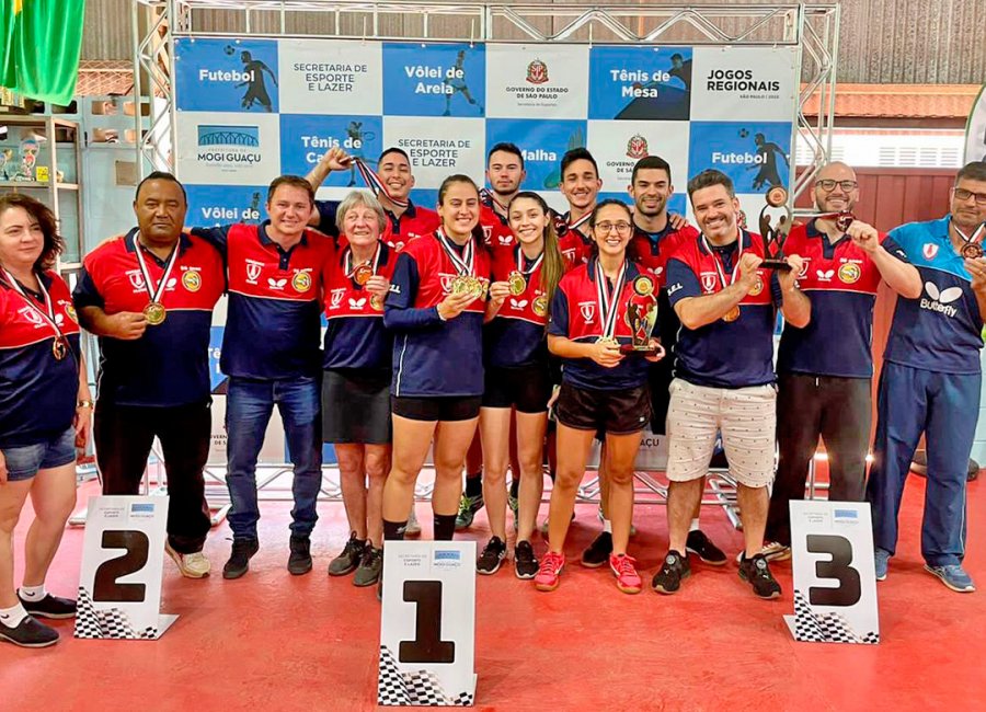 Tênis de mesa conquista seis medalhas nos Jogos Regionais