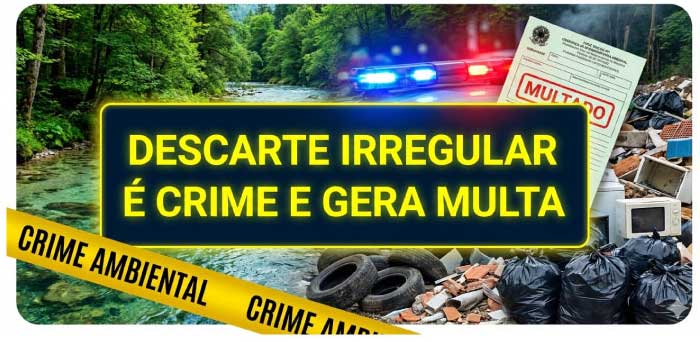 Descarte irregular é crime e gera multa