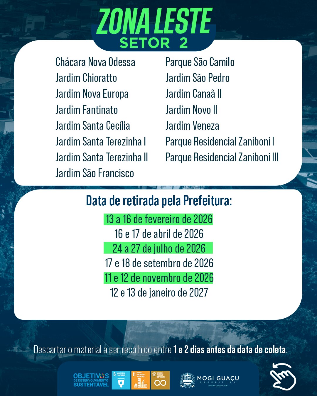 Calendário de Coleta 11