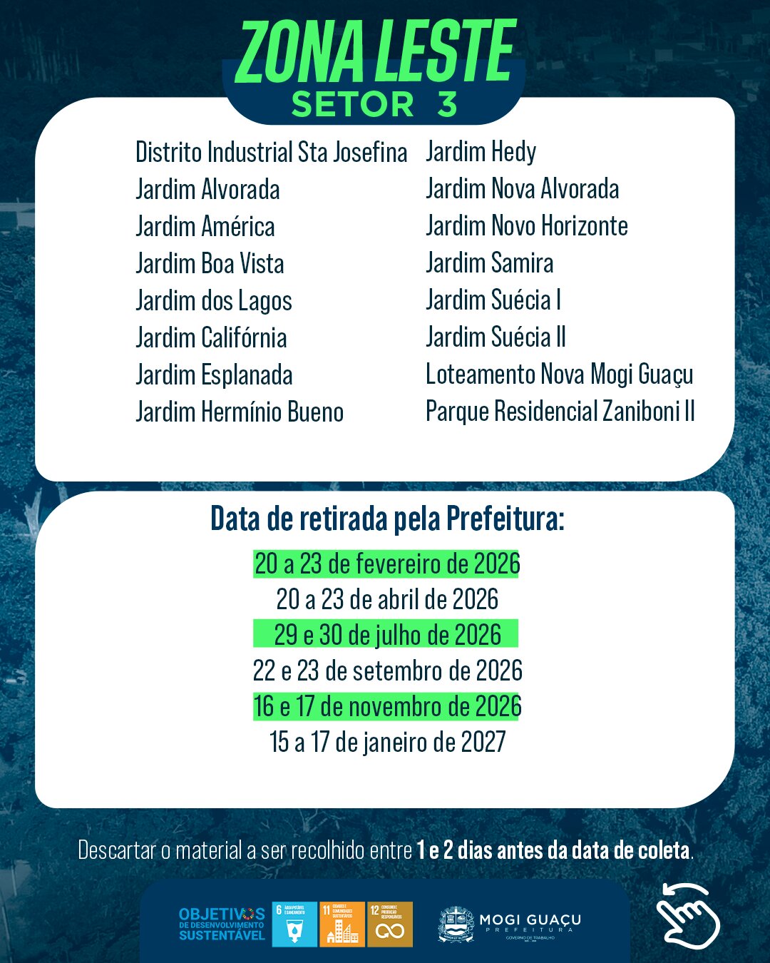 Calendário de Coleta 12