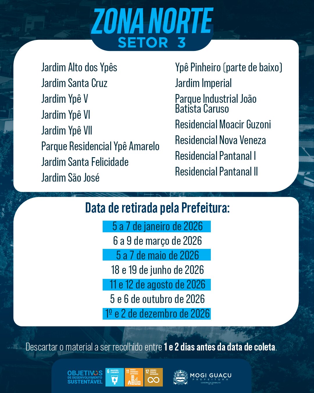 Calendário de Coleta 15