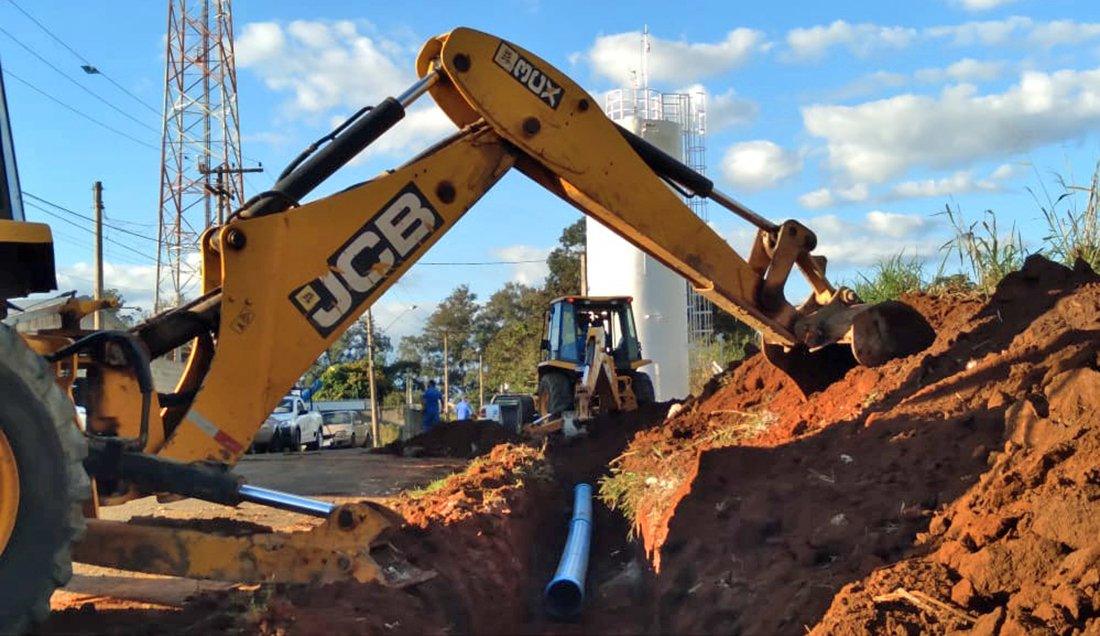 Obras ampliam capacidade de distribuição de água no Jardim Alvorada