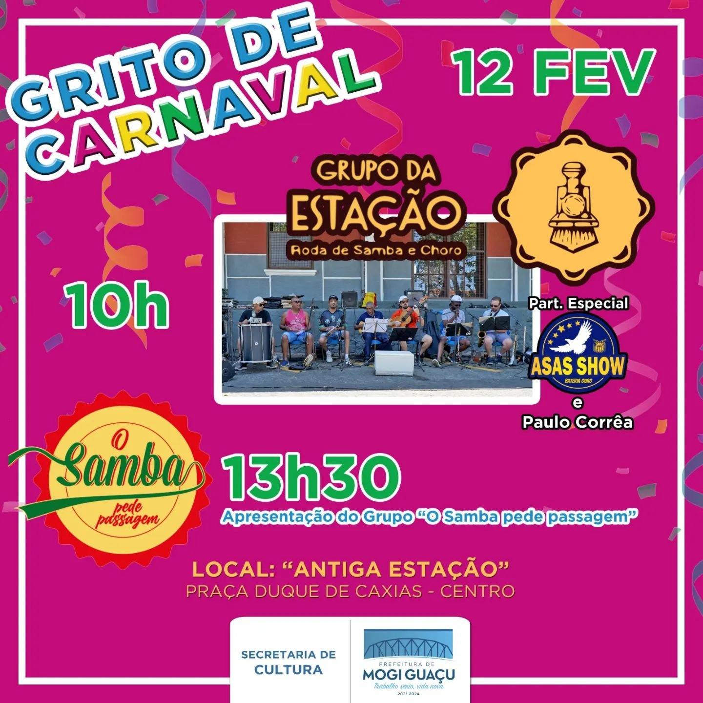 Grito de Carnaval abre programação do Guaçu Folia 2023