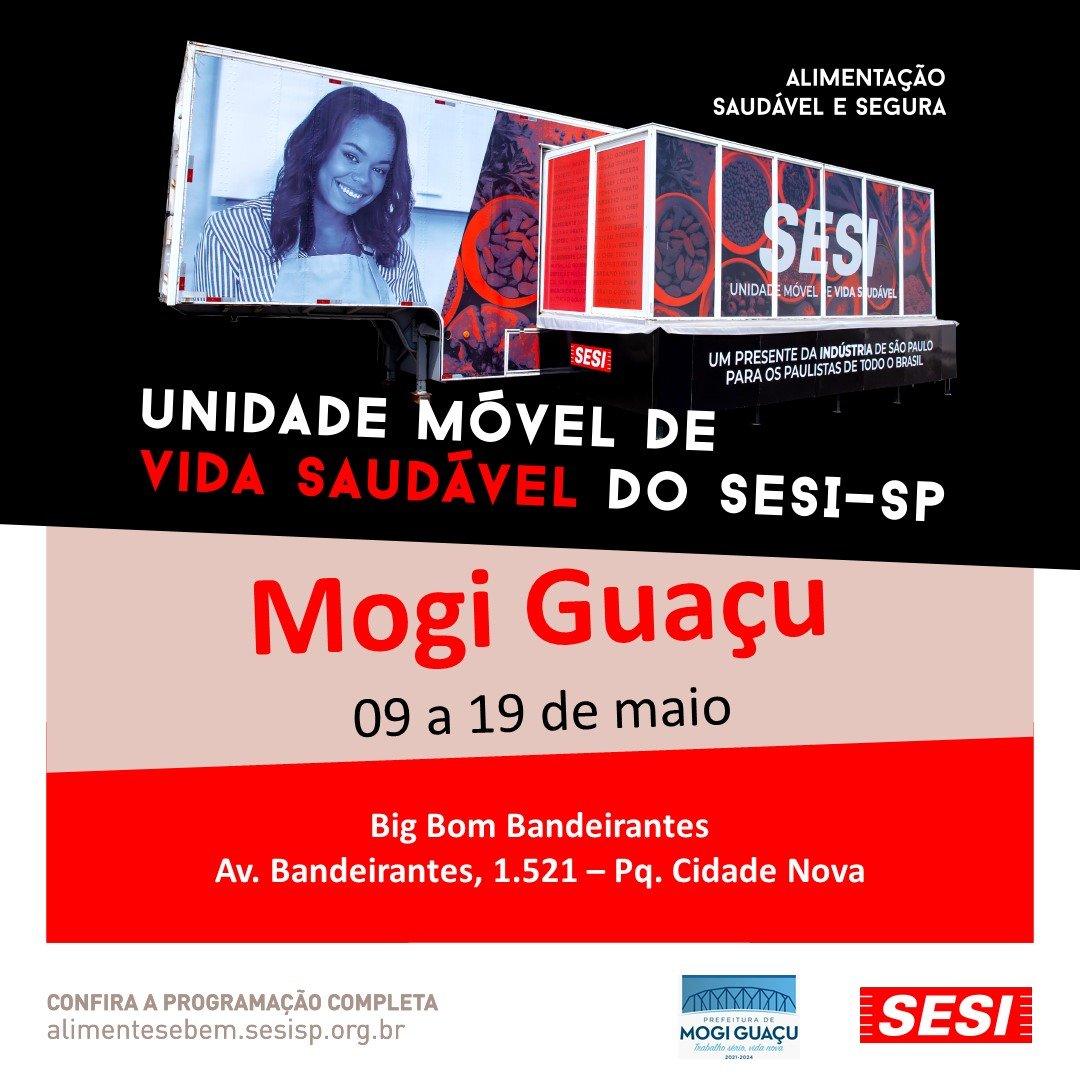 Mogi Guaçu recebe cursos de alimentação da Unidade Móvel de Vida Saudável do SESI
