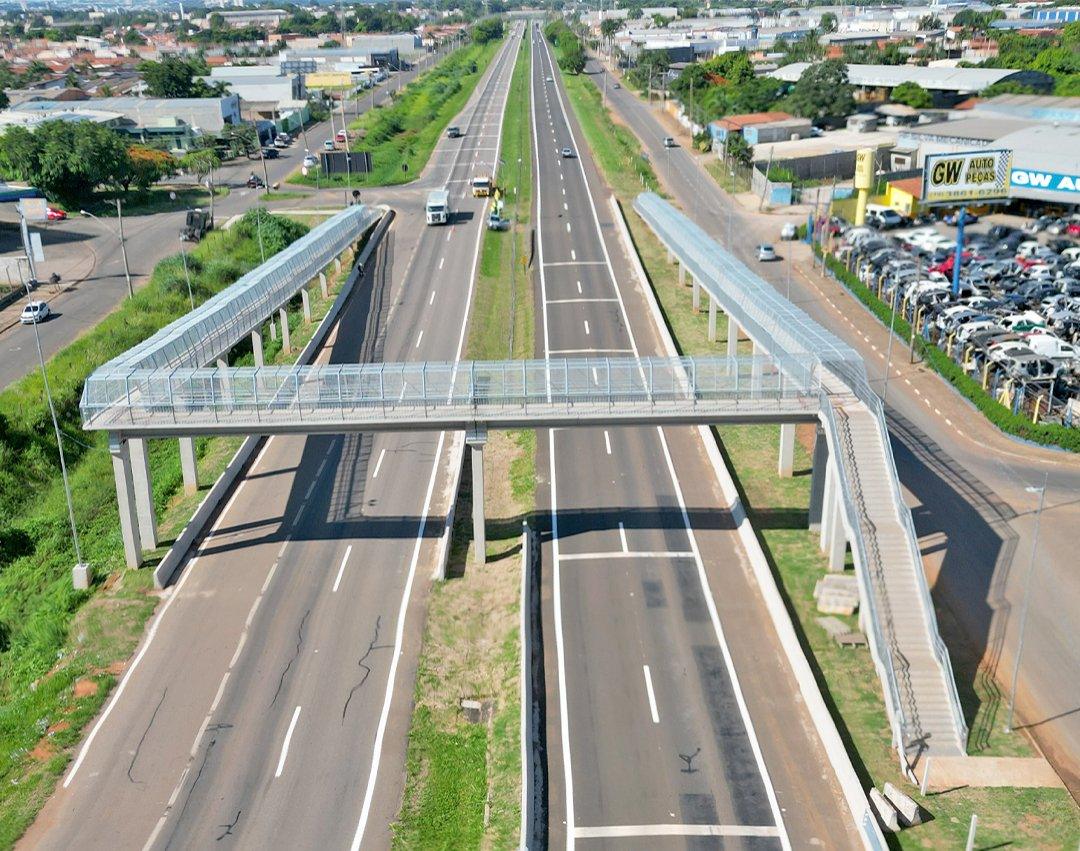 Obra concluída: nova passarela da SP-342 já é usada por moradores de Mogi Guaçu