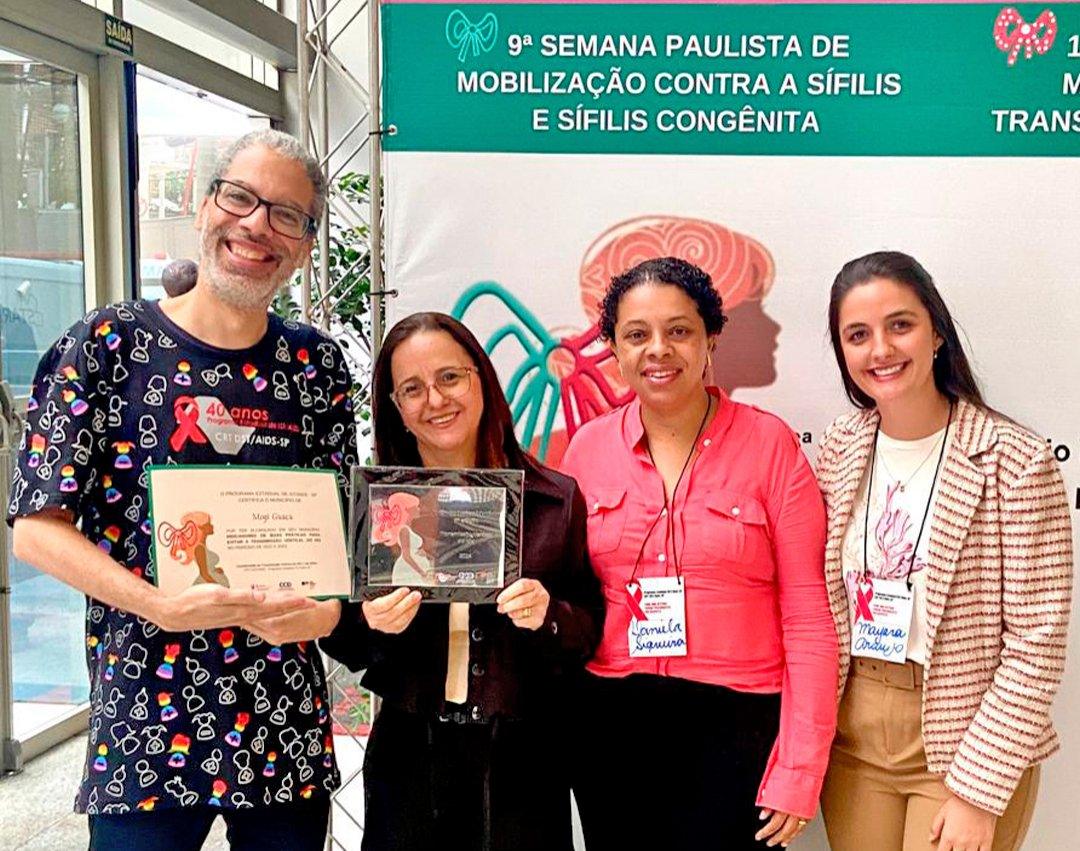 Saúde de Mogi Guaçu recebe Prêmio Luiza Matida por desempenho no combate a transmissão vertical do HIV
