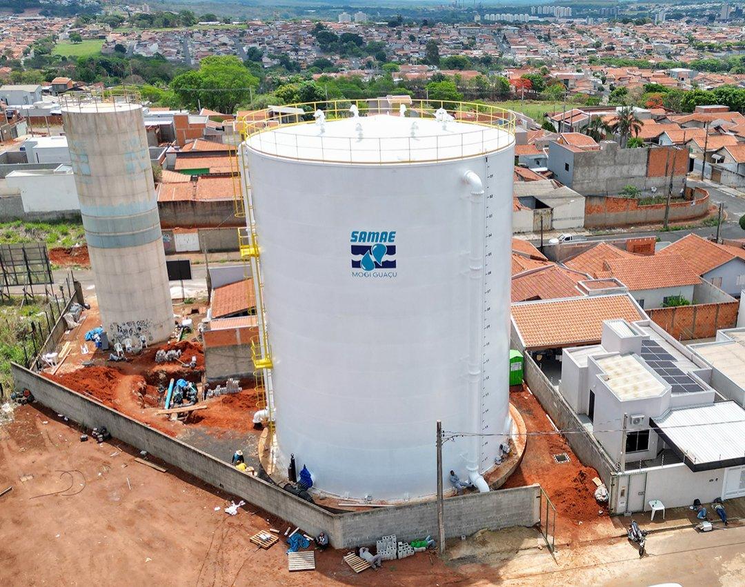 Com capacidade para 2,8 milhões de litros, novo reservatório amplia segurança hídrica  