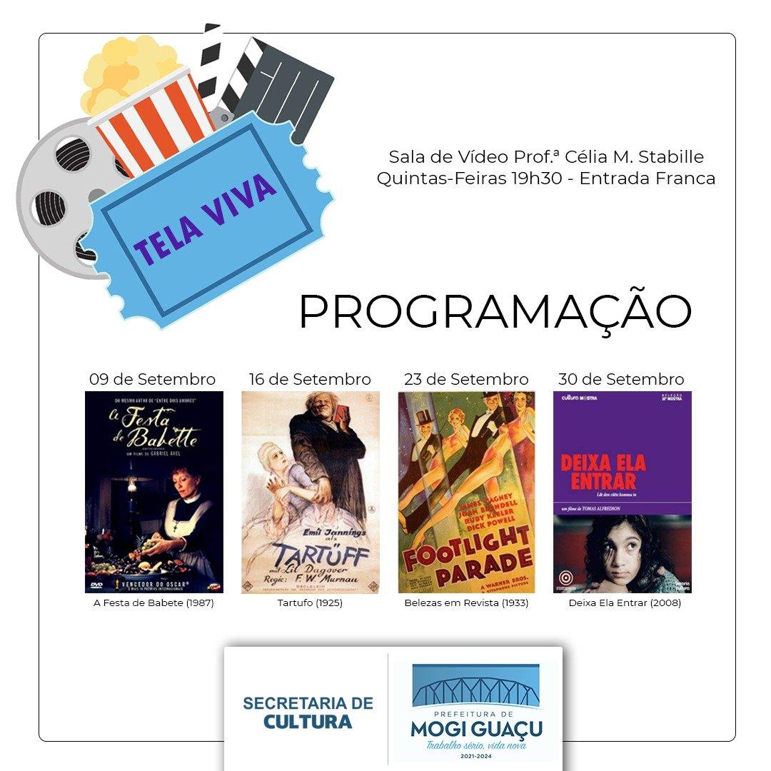 Cultura retoma projeto Tela Viva na próxima semana