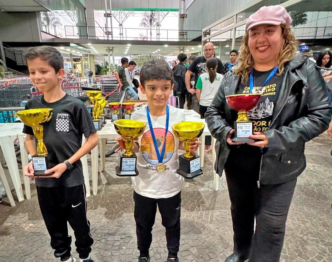 Mogi Guaçu conquista cinco títulos na 113ª Etapa do Circuito Solidário de Xadrez
