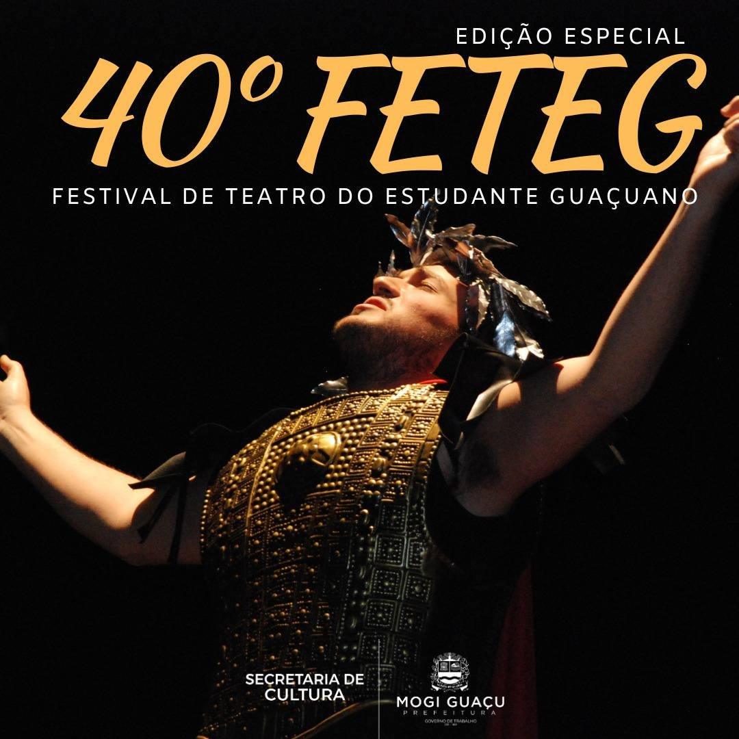 40 anos de FETEG: festival começa nesta segunda-feira, a partir das 20h, no Teatro Tupec