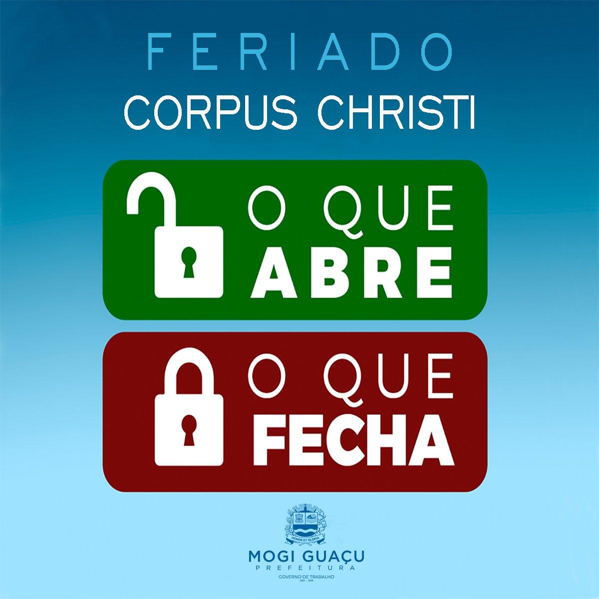 Feriado de Corpus Christi: confira o que abre e fecha