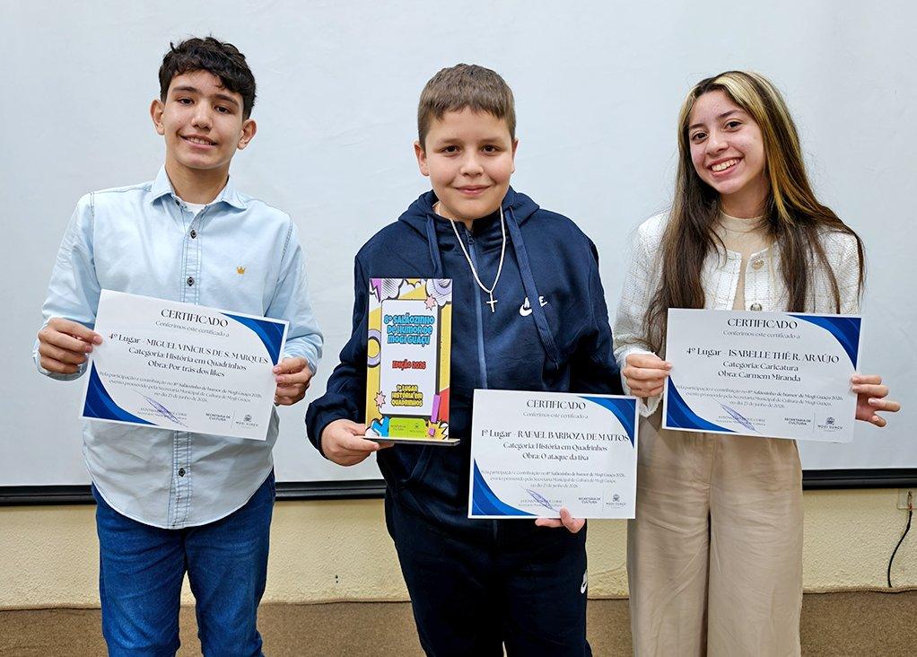 Cultura premia os vencedores do 19º Salão de Humor e do 8º Salãozinho do Humor de Mogi Guaçu