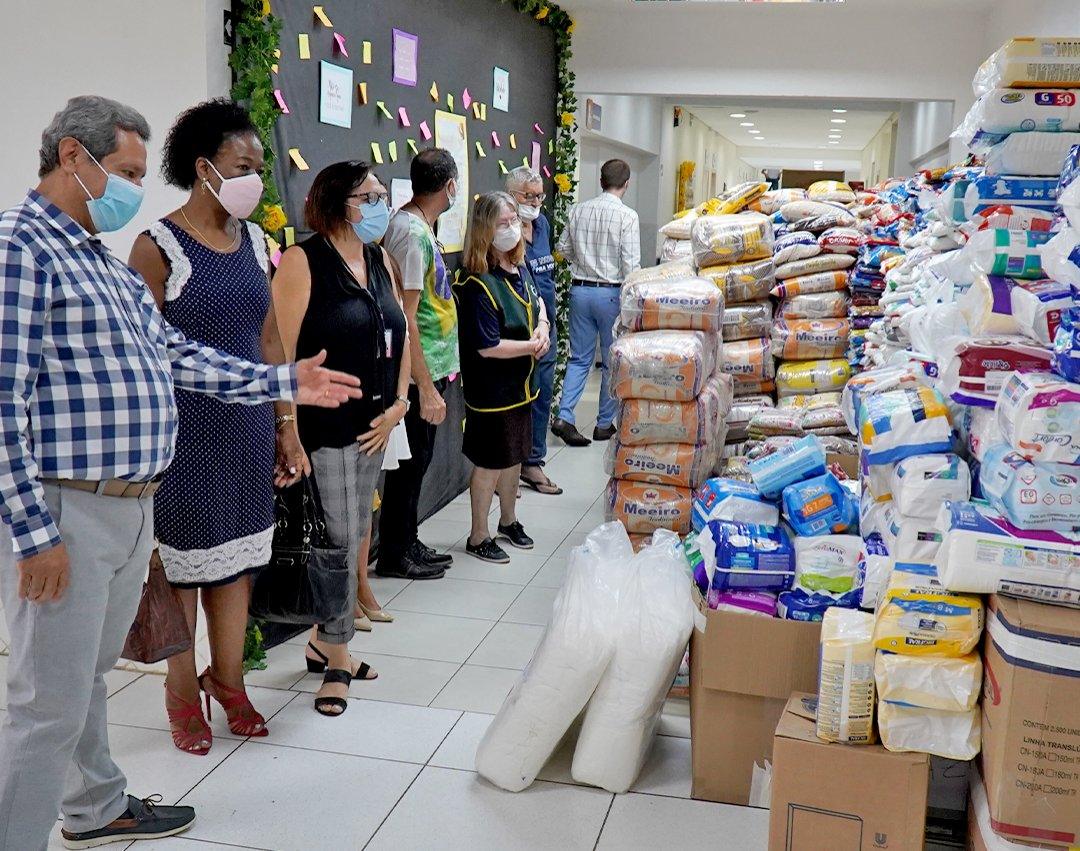 Fundo Social recebe doação de alimentos e fraldas; produtos beneficiarão famílias carentes