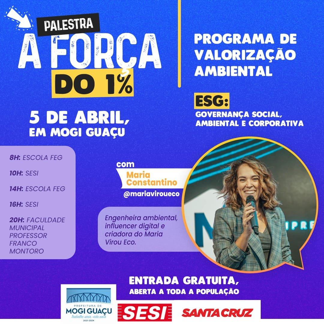 Influenciadora digital realiza palestras em Mogi Guaçu nesta terça-feira
