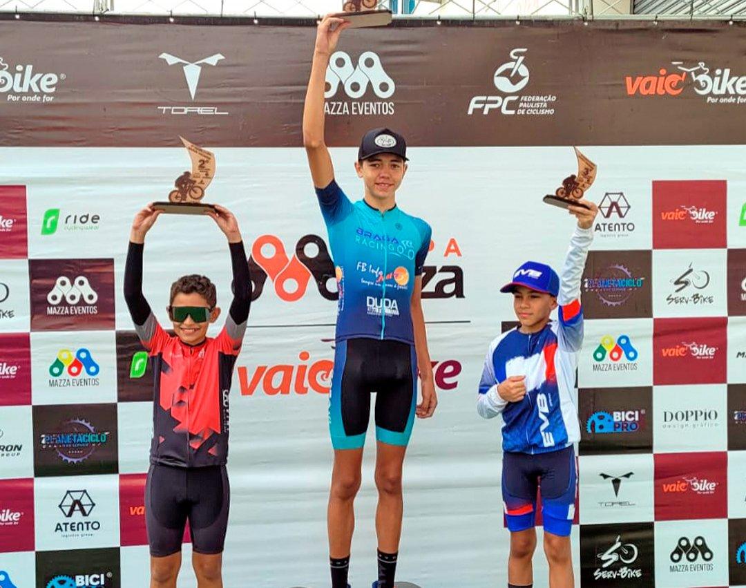 Guaçuanos conquistam quatro pódios na Copa Mazza de Ciclismo