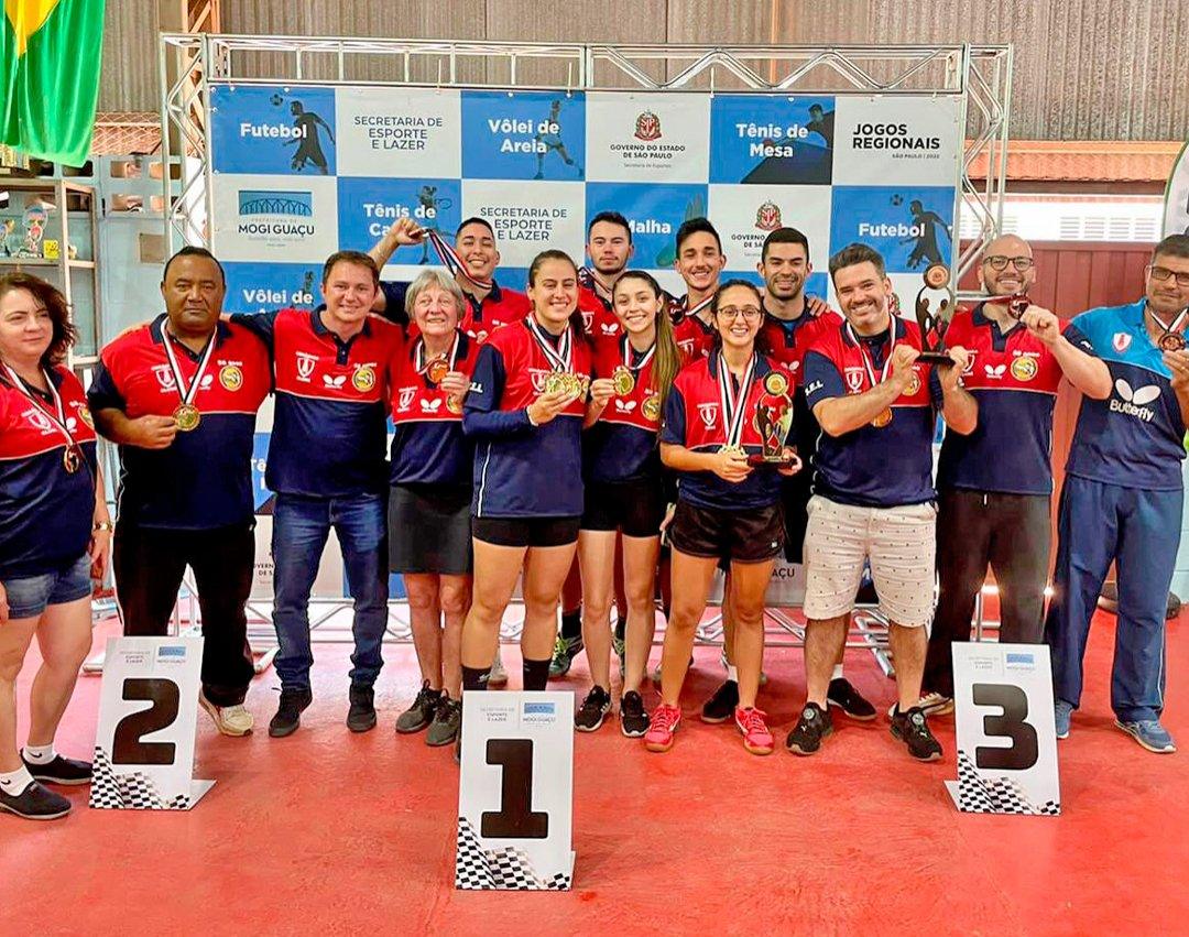 Tênis de mesa conquista seis medalhas nos Jogos Regionais
