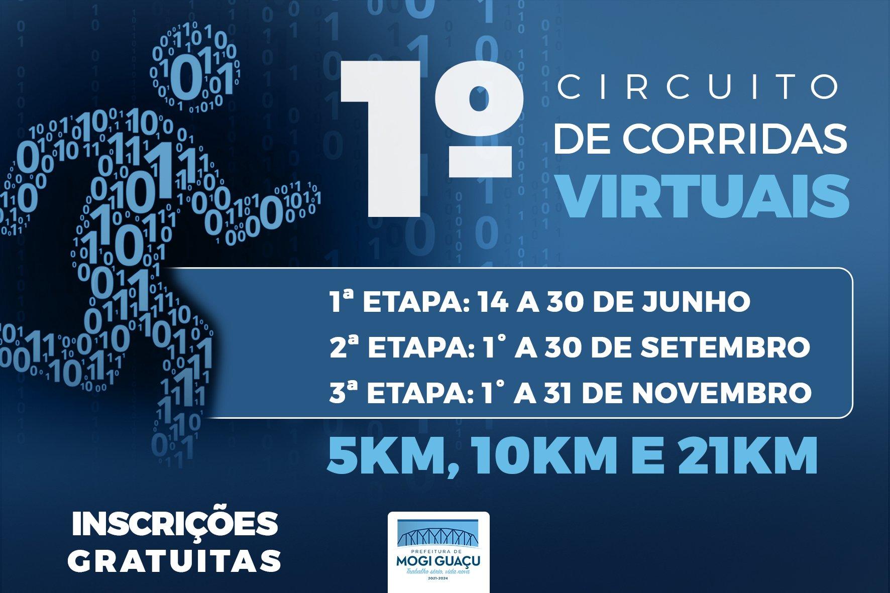 Circuito de Corridas Virtuais promove pedestrianismo com disputa sem aglomeração