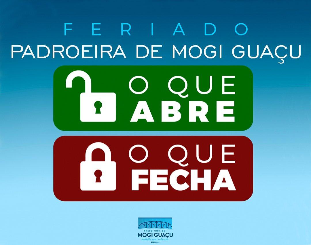Feriado da Padroeira de Mogi Guaçu: confira o que abre e fecha