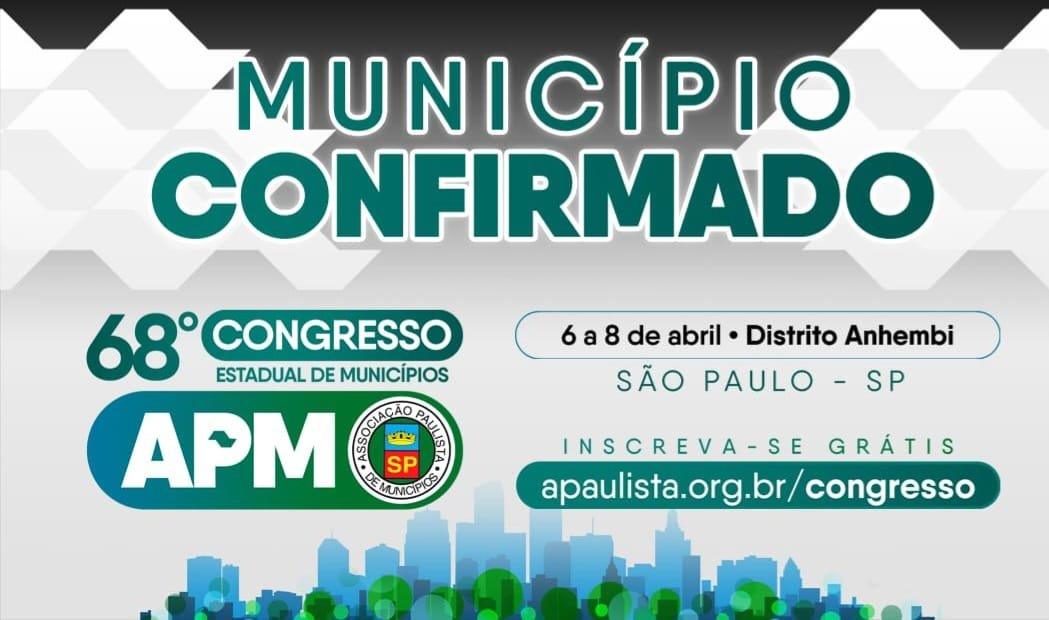 Mogi Guaçu vai participar do 68º Congresso Estadual de Municípios
