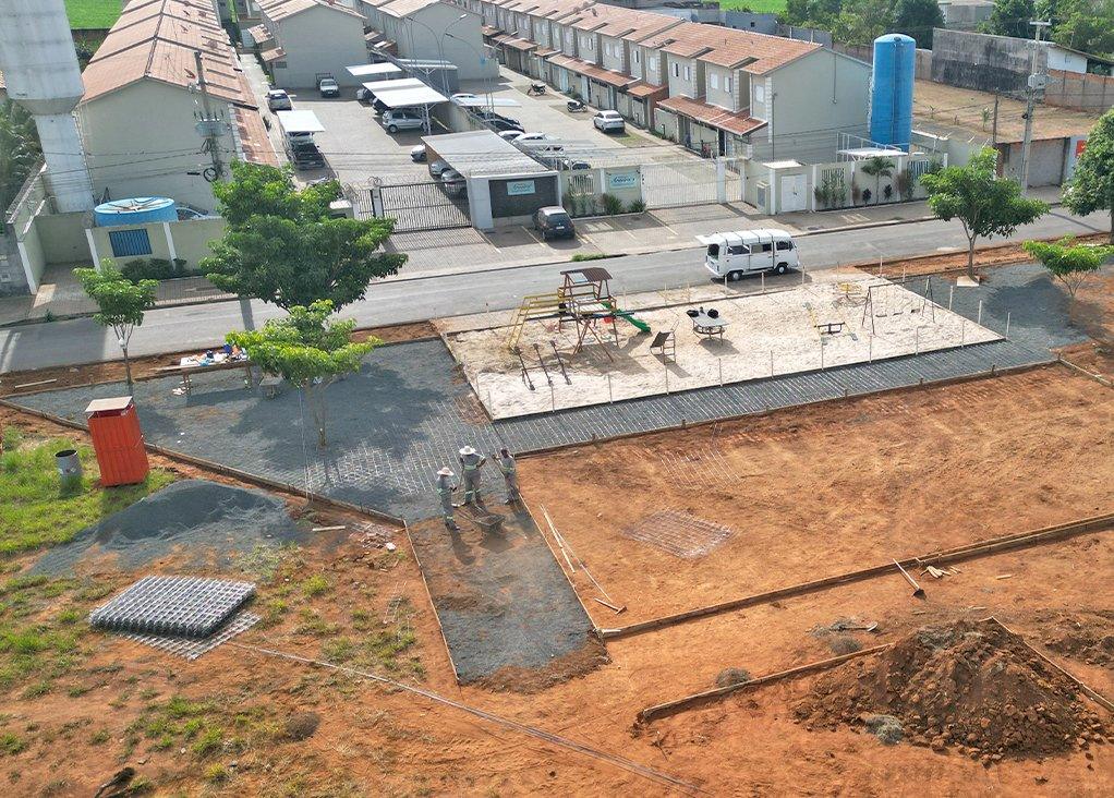 Prefeitura inicia obra de nova área de lazer no bairro Chácara Pantanal