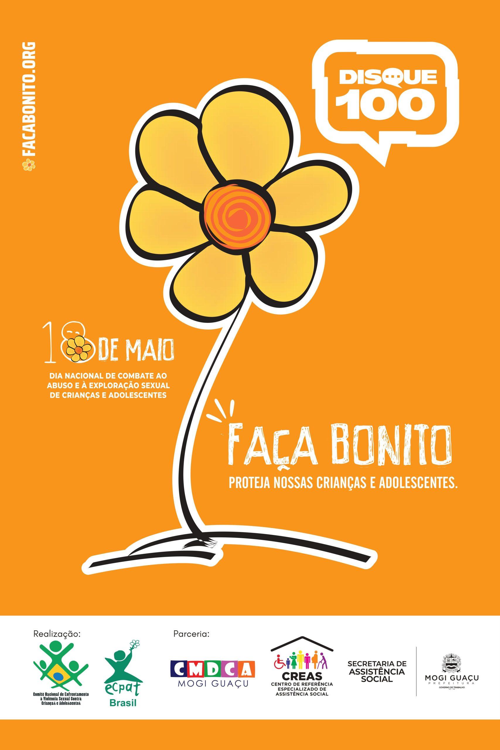 Maio Laranja mobiliza Mogi Guaçu em campanha contra o abuso infantil
