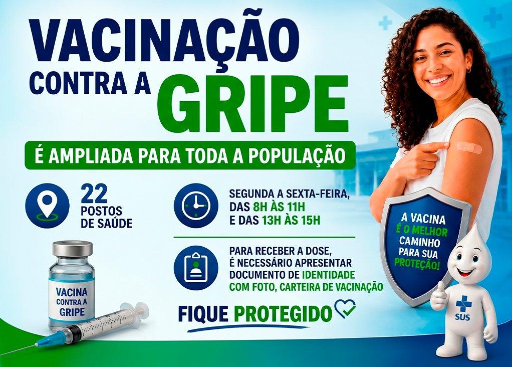 Gripe: Mais de 500 doses são aplicadas em dois dias e Saúde orienta população a se imunizar